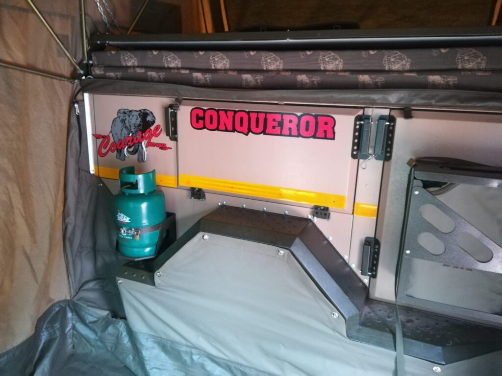 Custom Fittwell Alteration done to a Conqueror Trailer Top Tent - Exclusive to Ultimate Overland.