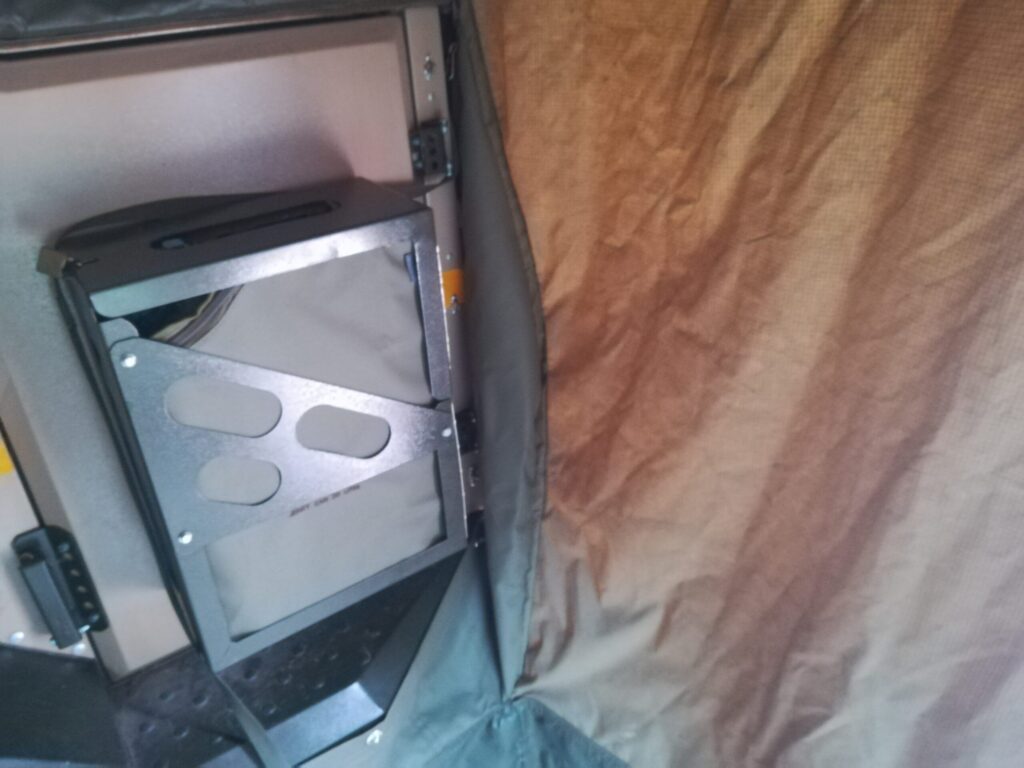 Custom Canvas bag to fit into the fuel can holder of a Conqueror Courage Trailer.