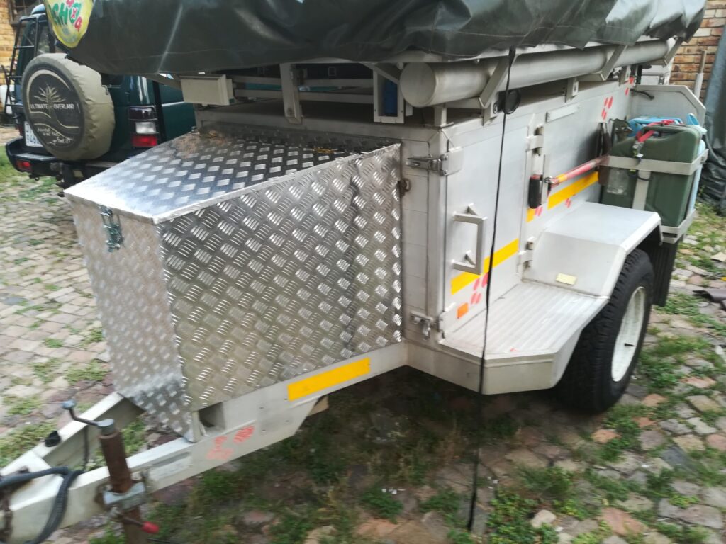 Custom Aluminum Nosecone fitted to a Jurgens XT Camping Trailer.