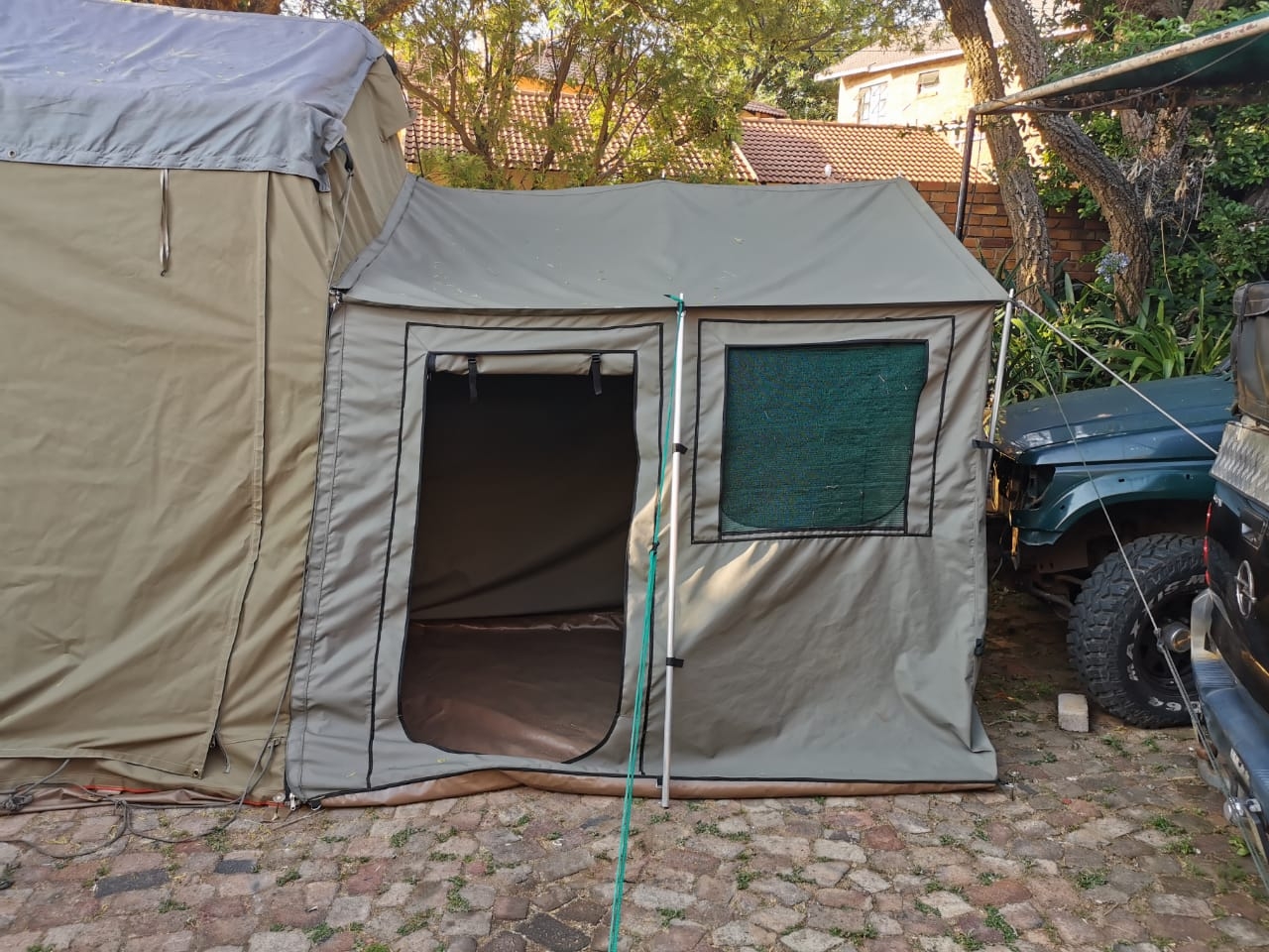 Custom Add-a-Room addition to a Howling Moon Tent.