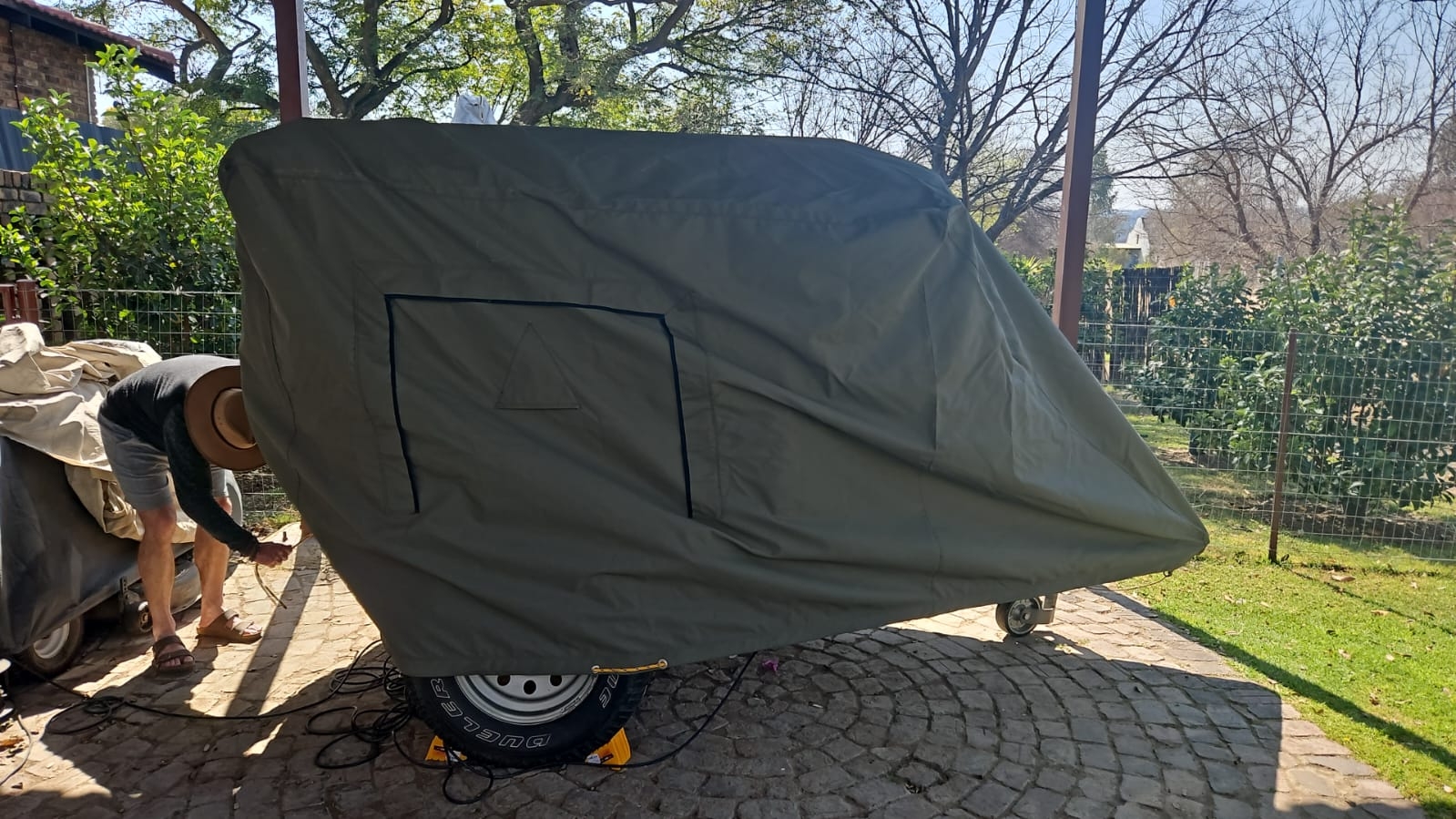 Custom Canvas Storage cover for a camping Trailer